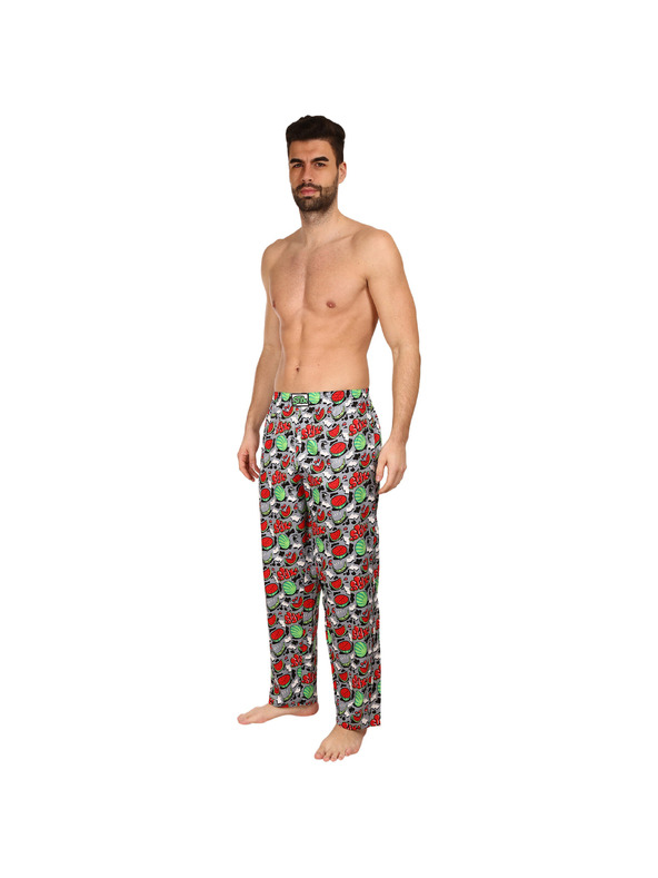 Styx Pantaloni de pijama cu model Styx roșii și gri pentru bărbați