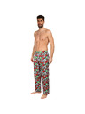 Styx Pantaloni de pijama cu model Styx roșii și gri pentru bărbați