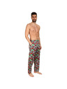 Styx Pantaloni de pijama cu model Styx roșii și gri pentru bărbați
