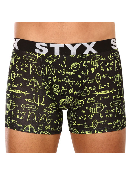 Styx Boxeri bărbați negri cu model Styx