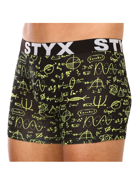 Styx Boxeri bărbați negri cu model Styx