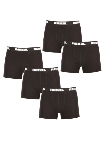 Nedeto Set de cinci boxeri pentru bărbați în negru Nedeto Rebel