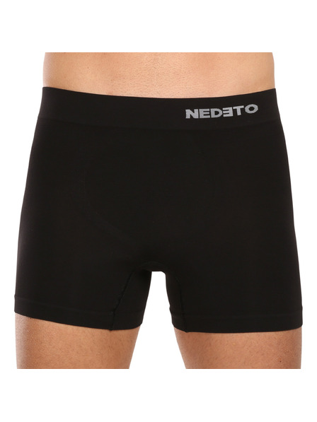 Nedeto Set de trei boxeri din bambus fără cusături în negru Nedeto