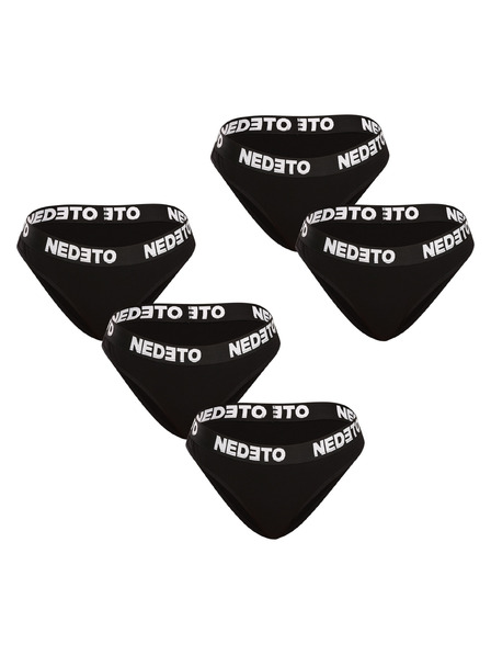 Nedeto Set de cinci - chiloți negri Nedeto pentru femei