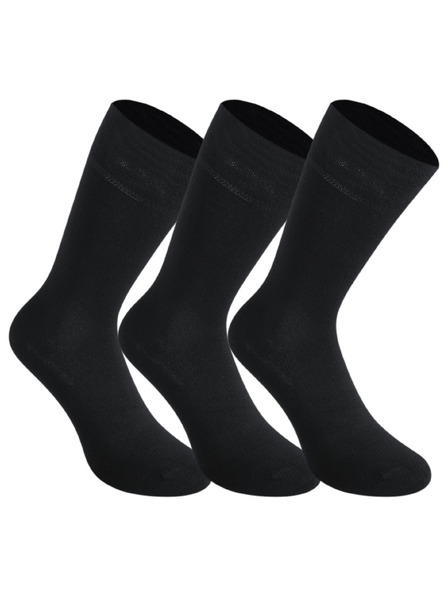 Styx 3PACK Șosete din bambus Styx High Negru