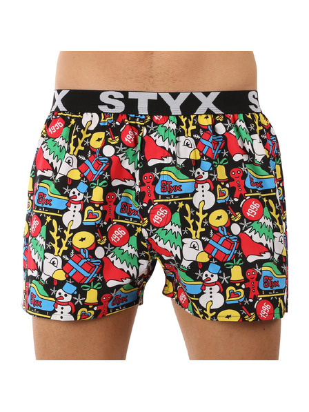 Styx Pantaloni scurți sport pentru bărbați Styx art rubber Christmas