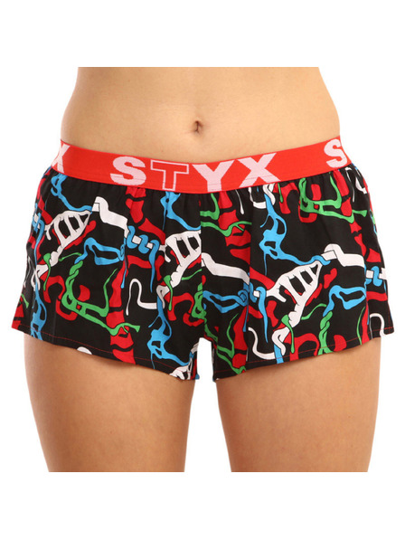 Styx Pantaloni scurți sport pentru femei Styx art rubber Jungle