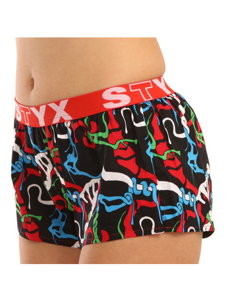 Styx Pantaloni scurți sport pentru femei Styx art rubber Jungle