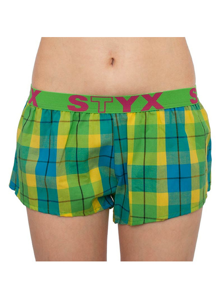 Styx Pantaloni scurți sport Styx elastici multicolori pentru femei 3PACK
