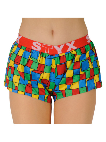 Styx Pantaloni scurți din cauciuc pentru femei Styx art sport în carouri