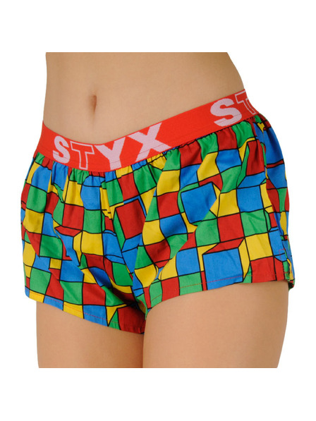 Styx Pantaloni scurți din cauciuc pentru femei Styx art sport în carouri