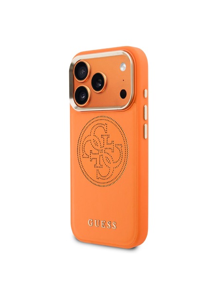 Guess Guess PU Perforated 4G Logo MagSafe Carcasă Spate pentru iPhone 17 Orange