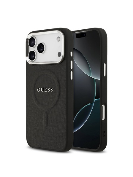 Guess Guess PU Saffiano MagSafe Carcasă Spate pentru iPhone 17 Pro Max Black