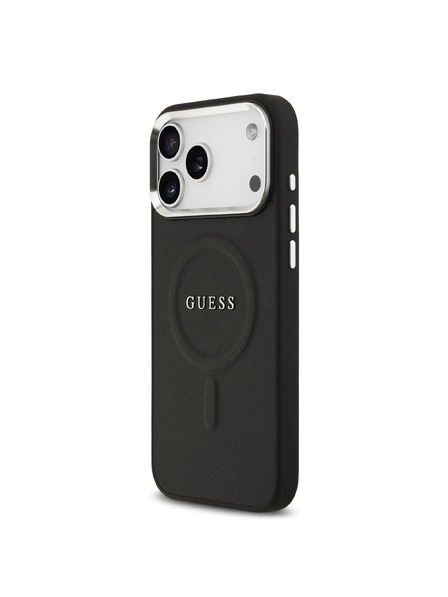 Guess Guess PU Saffiano MagSafe Carcasă Spate pentru iPhone 17 Pro Max Black