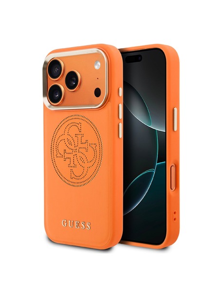 Guess Guess PU Perforated 4G Logo MagSafe Carcasă Spate pentru iPhone 17 Pro Max Orange