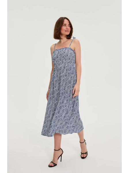 Moodo Rochie Midi cu bretele albastru Moodo