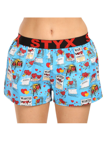 Styx Pantaloni scurți pentru femei Styx art sports rubber Valentine's Day perechi