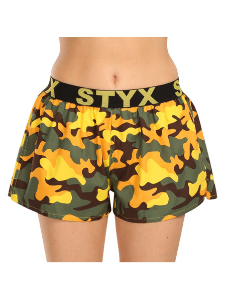 Styx Boxeri dama Styx art banda sport camo galben