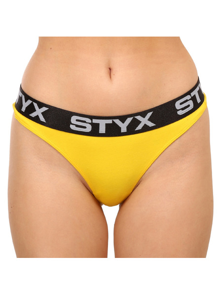 Styx Tanga femei Styx bandă sportivă galbenă