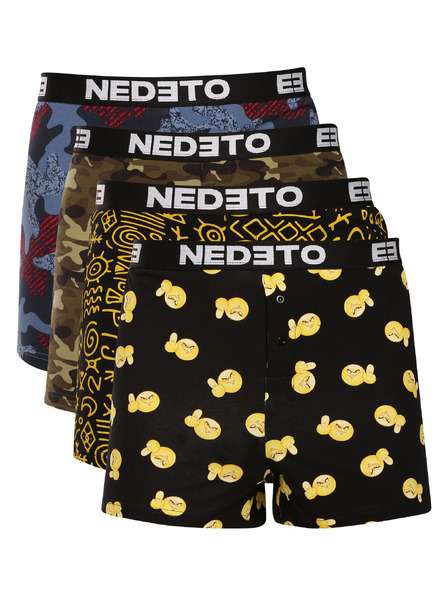 Nedeto Set de patru - boxeri pentru bărbați Nedeto multicolori