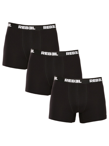 Nedeto Set trei - boxeri bărbați Nedeto Rebel negri