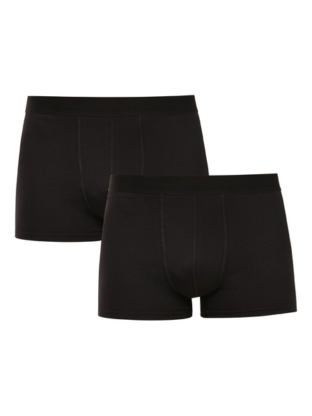 Nedeto Set de două - boxeri Nedeto basic negri pentru bărbați