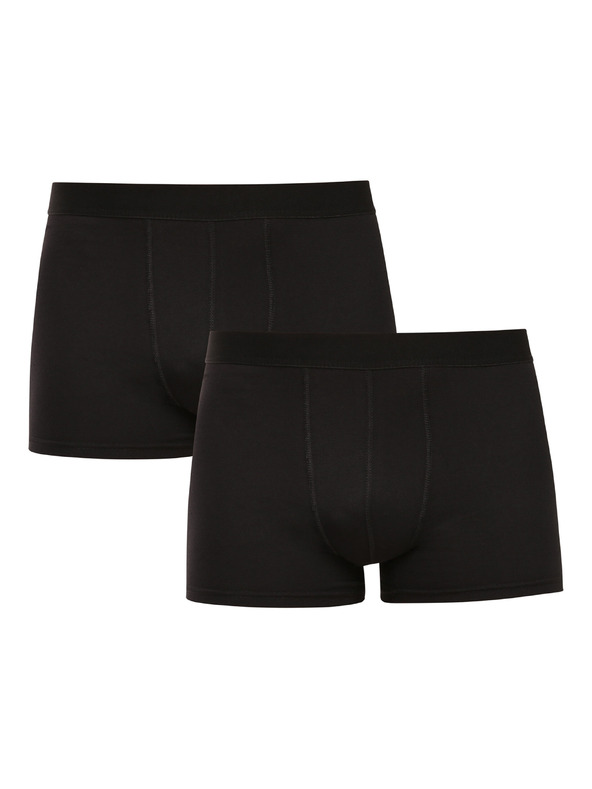 Nedeto Set de două - boxeri Nedeto basic negri pentru bărbați