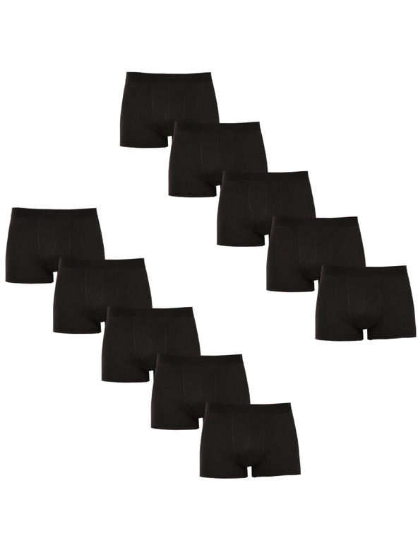 Nedeto Set de zece - (8+2 gratuite) boxeri pentru bărbați Nedeto basic negri