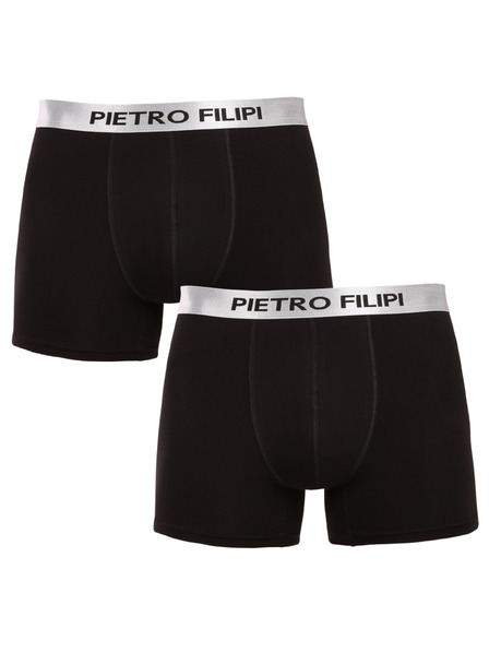 Pietro Filipi Set de două - boxeri pentru bărbați Pietro Filipi negri Metalic silver