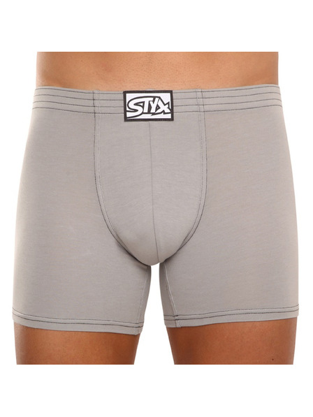 Styx Pantaloni scurți boxeri bărbați Styx long clasic gri deschis