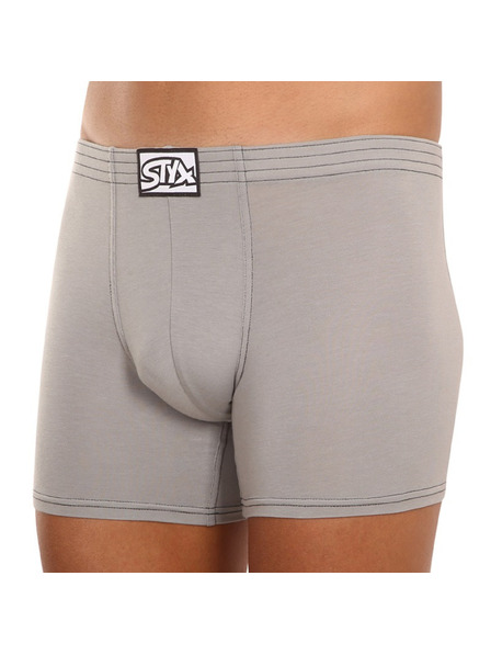 Styx Pantaloni scurți boxeri bărbați Styx long clasic gri deschis