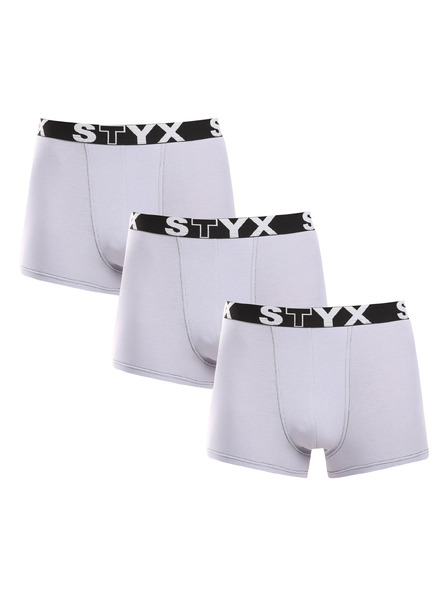 Styx Set de trei - boxeri bărbați Styx sport elastic gri