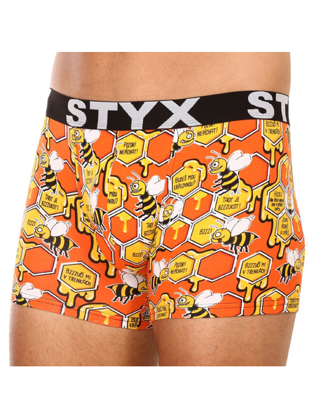 Styx Boxeri bărbați Styx long art elastic sportiv albine