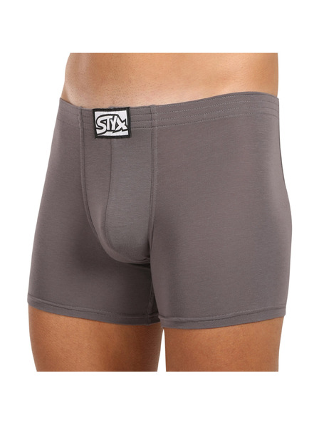 Styx Boxeri bărbați Styx long elastic clasic gri închis