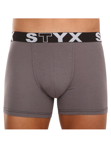 Styx Boxeri bărbați Styx long elastic sportiv gri închis