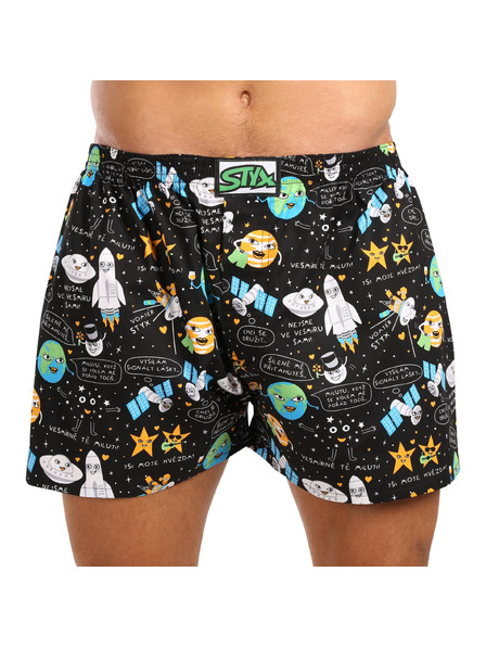 Styx Pantaloni scurți bărbătești Styx art clasici elastici space