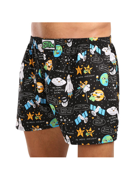 Styx Pantaloni scurți bărbătești Styx art clasici elastici space