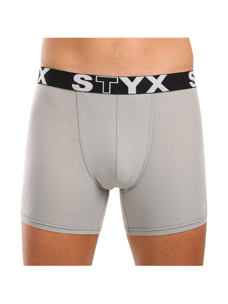 Styx Boxeri bărbați Styx long elastic sportiv gri deschis