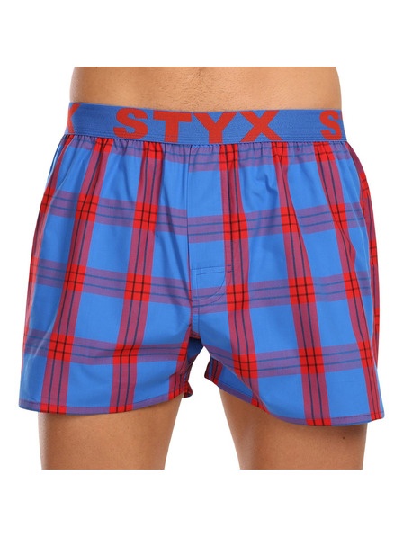 Styx Set de trei - pantaloni scurți bărbătești Styx bandă sportivă multicolori