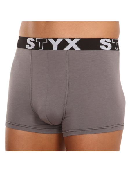 Styx Boxeri bărbați Styx elastic sportiv gri închis
