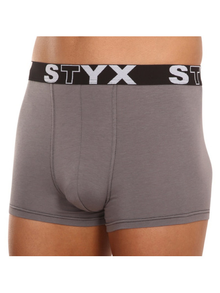 Styx Boxeri bărbătești Styx talie sport supramărime gri închis