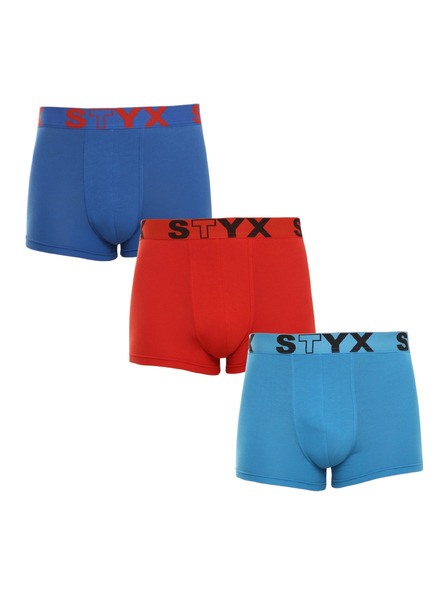 Styx Set de trei - boxeri bărbați Styx sport elastic multicolor