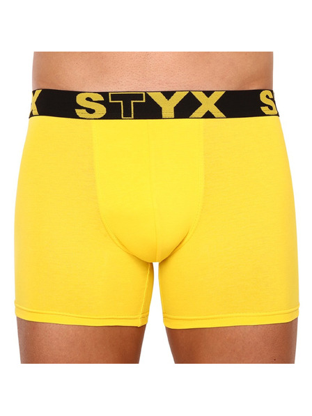 Styx Boxeri lungi bărbătești Styx talie sport galben