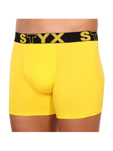 Styx Boxeri lungi bărbătești Styx talie sport galben