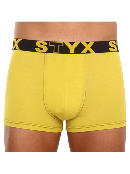 Styx Boxeri bărbătești Styx talie sport verde-galben