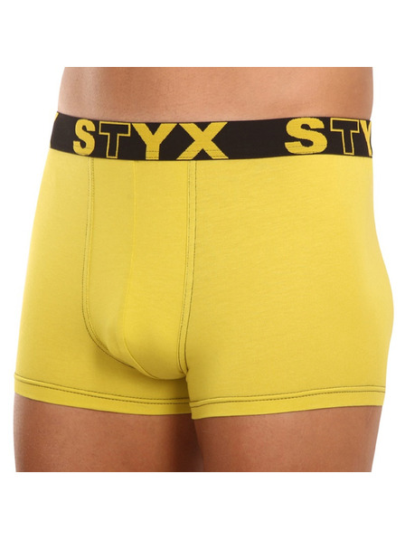 Styx Boxeri bărbătești Styx talie sport verde-galben