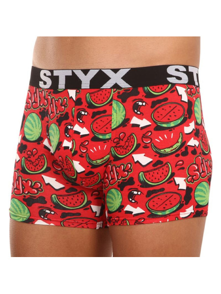 Styx Pantaloni scurți boxeri bărbați Styx long art sport elastic pepene galben