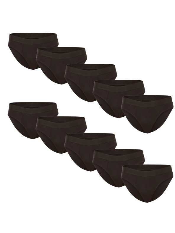 Nedeto Set de zece - Slip-uri bărbătești Nedeto negru