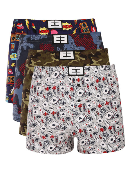 Nedeto Set de patru - boxeri pentru bărbați Nedeto multicolori