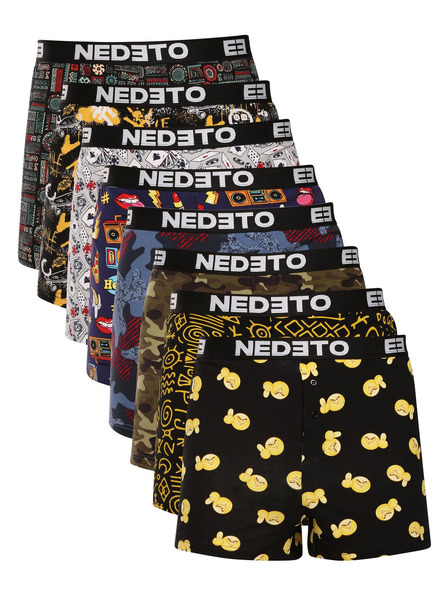 Nedeto Set de opt - boxeri pentru bărbați Nedeto multicolori
